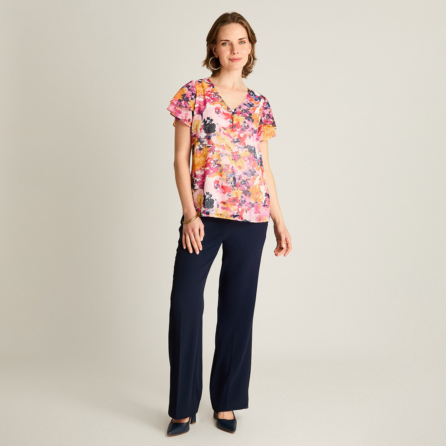 Blusa Fucsia Manga Corta con Forro