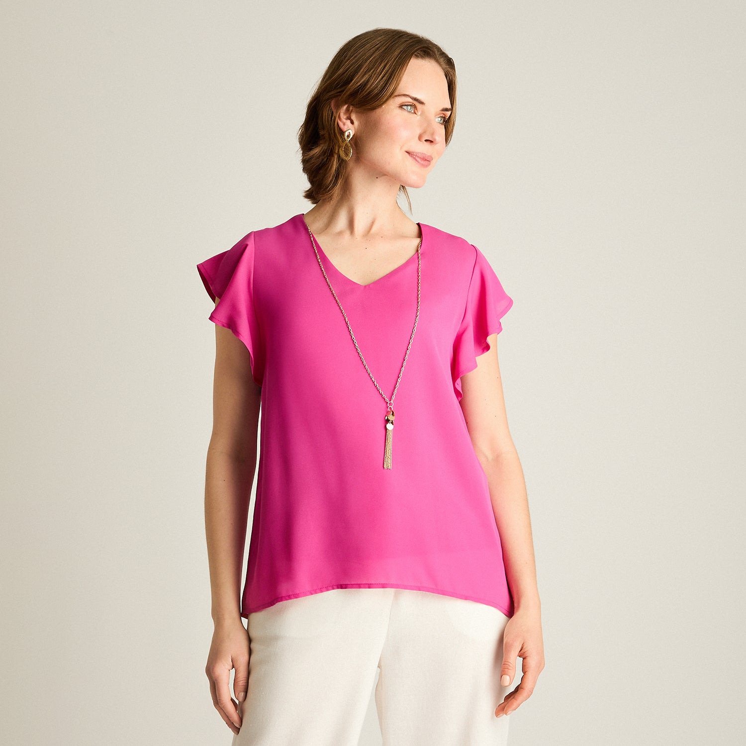 Blusa Morado con Collar