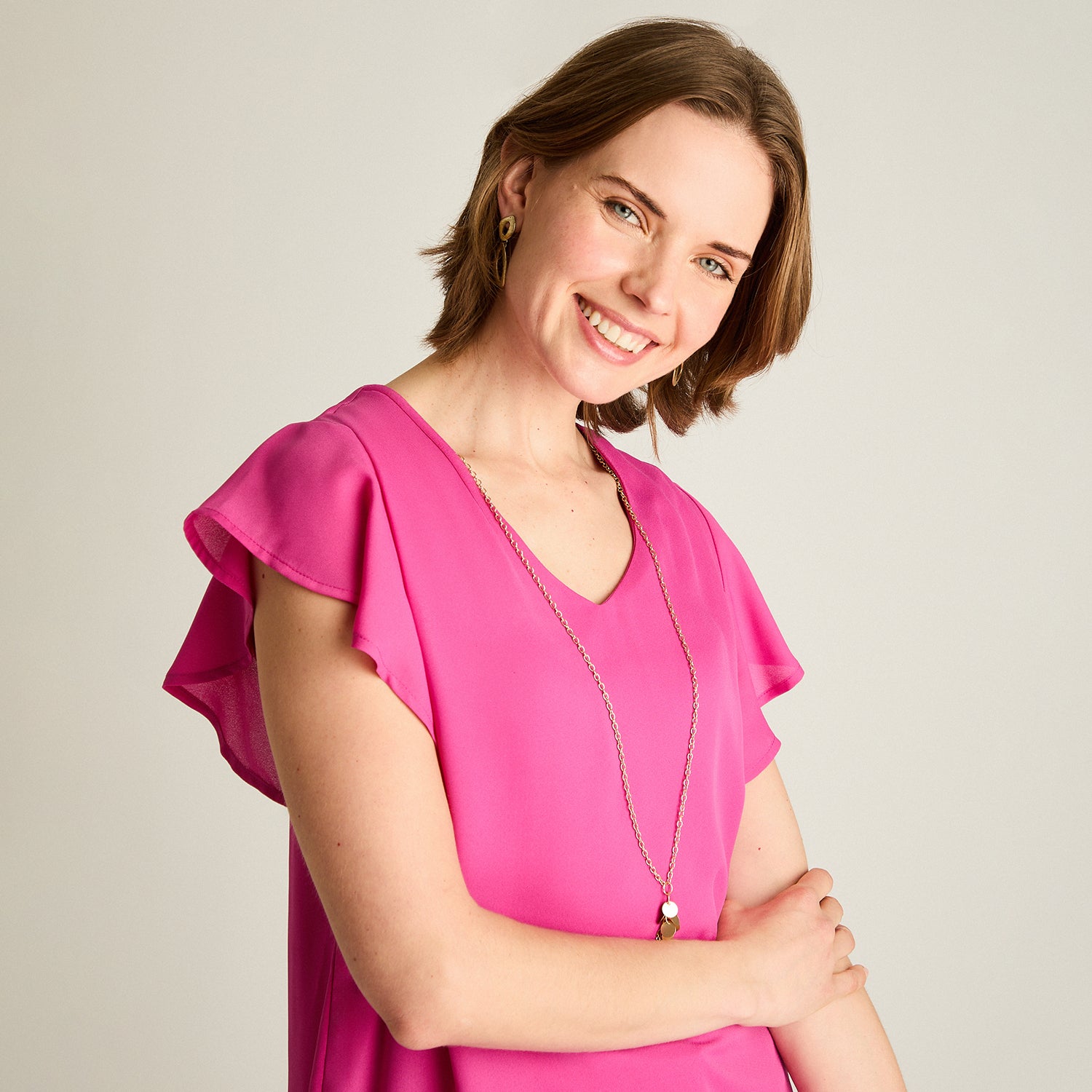 Blusa Morado con Collar