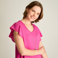 Blusa Morado con Collar