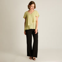 Blusa Verde Asimétrica sin Forro