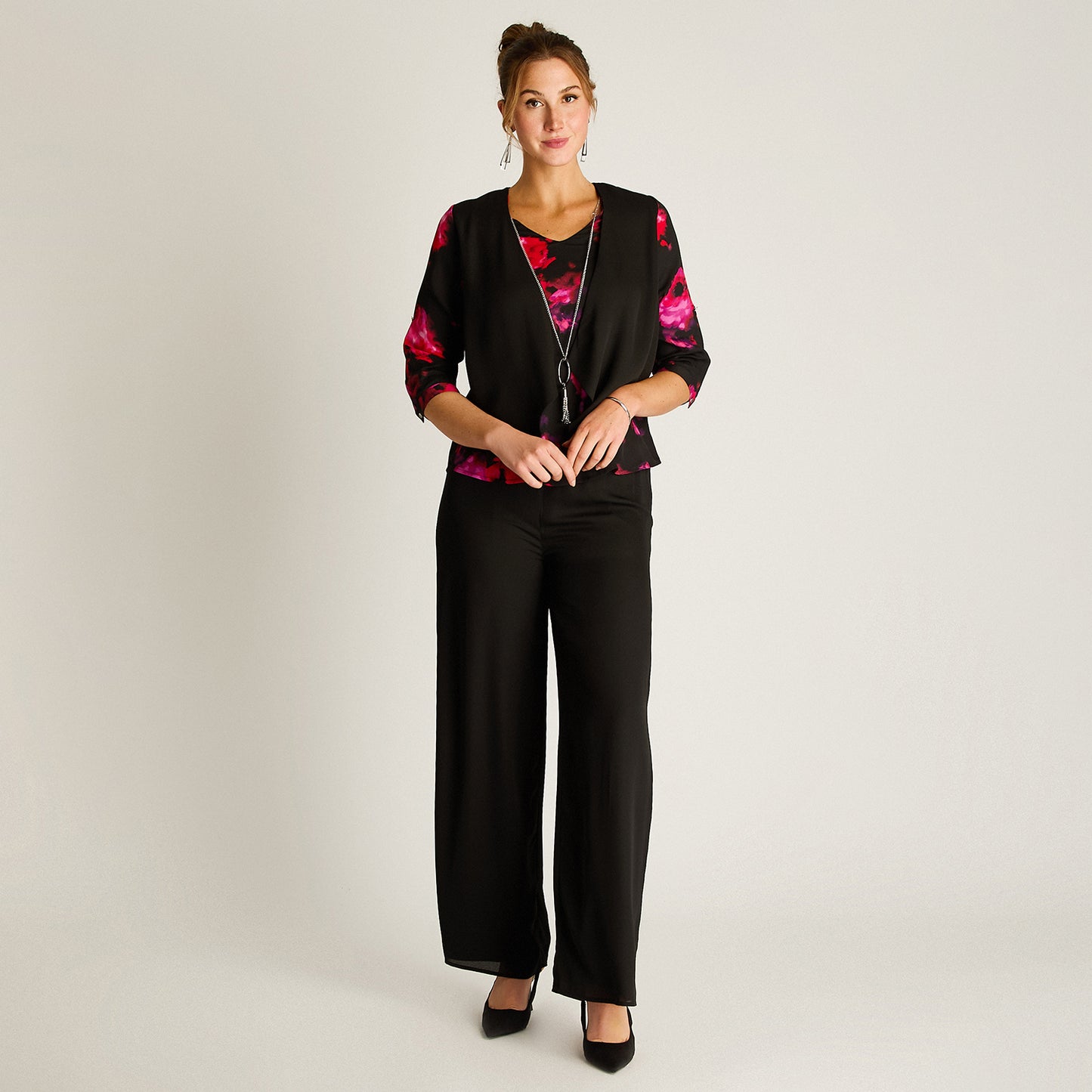 Blusa Estampada con Chaleco Integrado