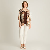 Blusa Mujer Estampado Animal Print Manga 3/4