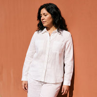 Blusa Blanca 100% Lino lifestyle