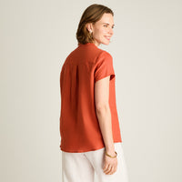 Blusa Terracota 100% Lino