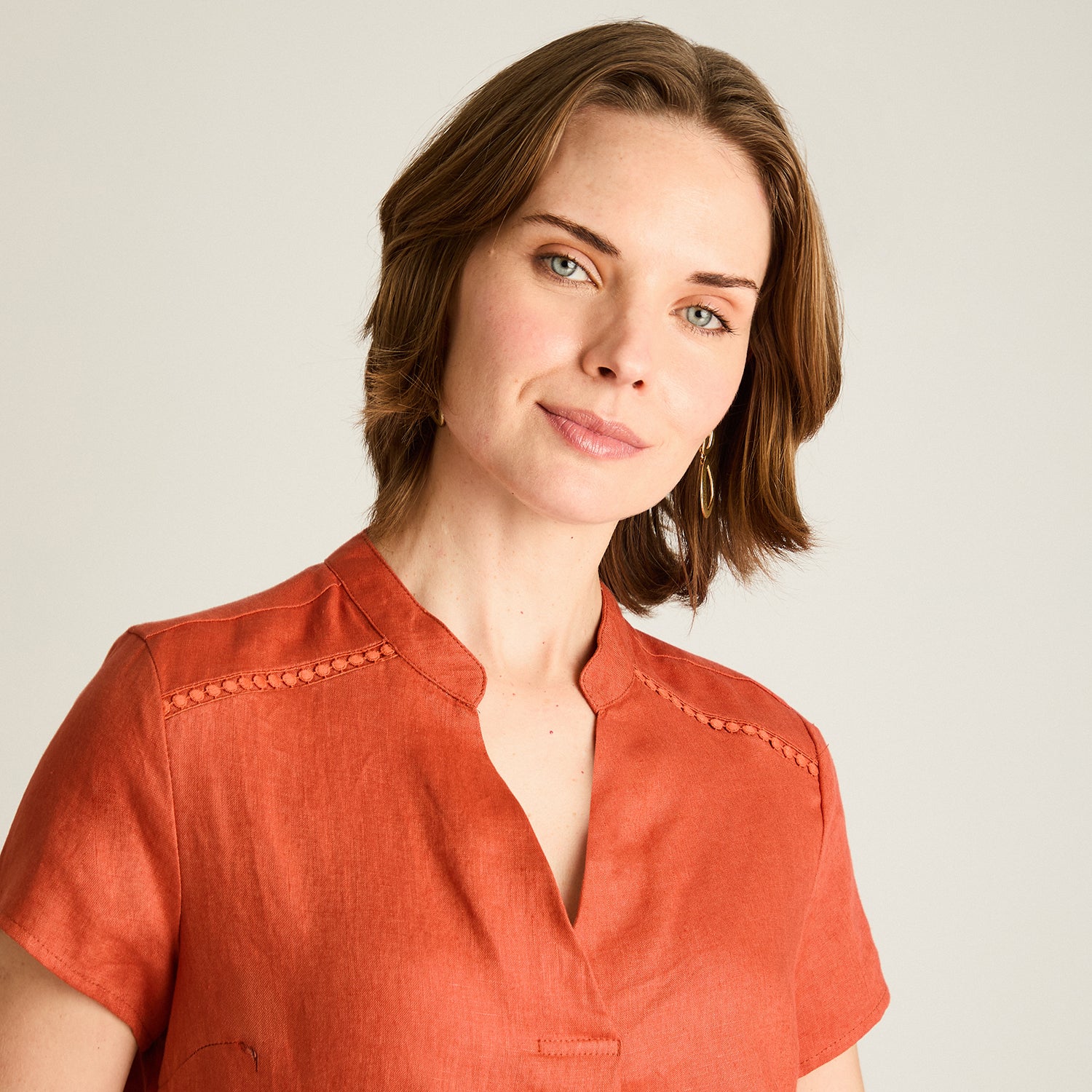 Blusa Terracota 100% Lino