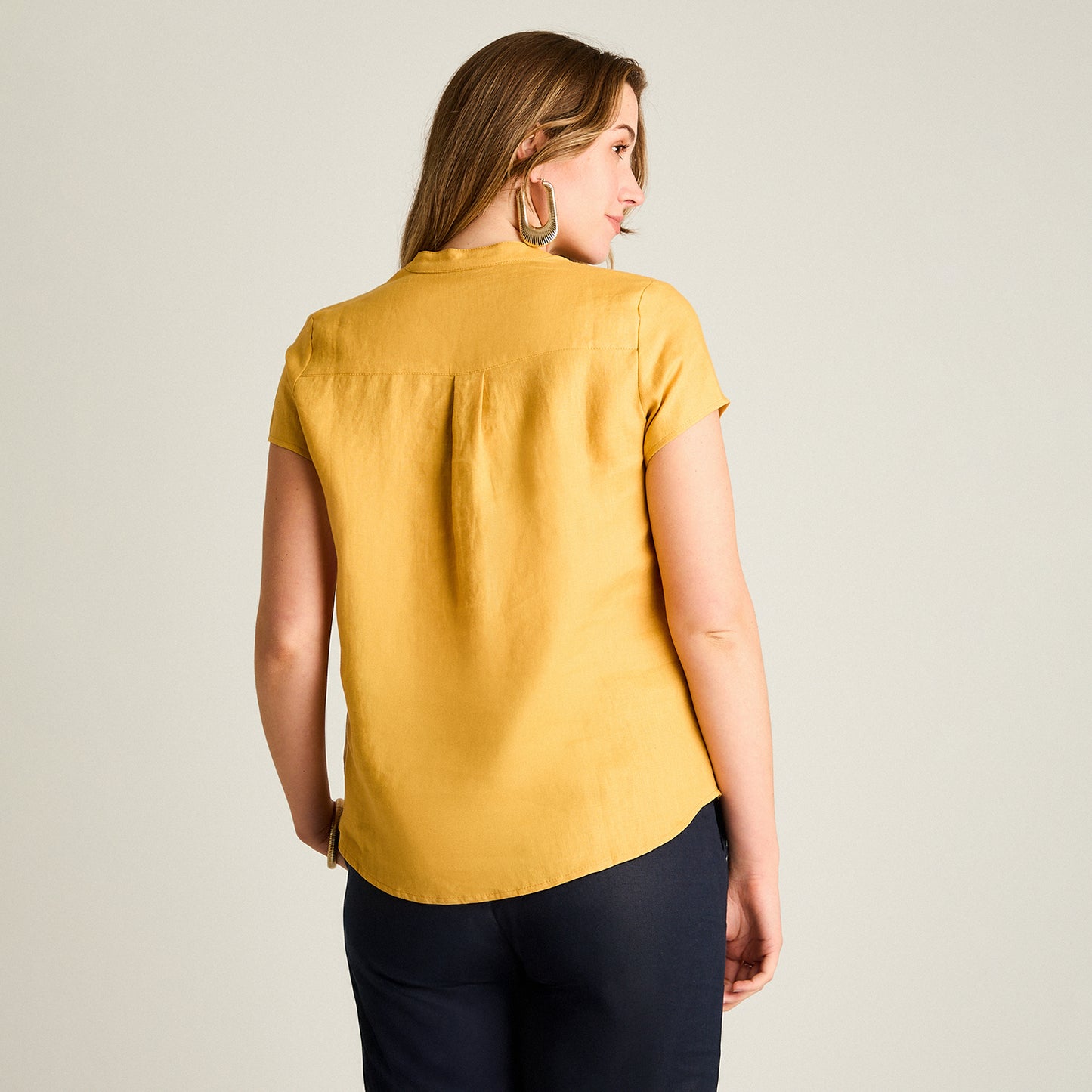 Blusa Mostaza 100% Lino