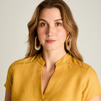 Blusa Mostaza 100% Lino