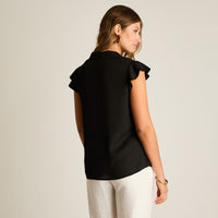 Blusa Negra Manga Corta