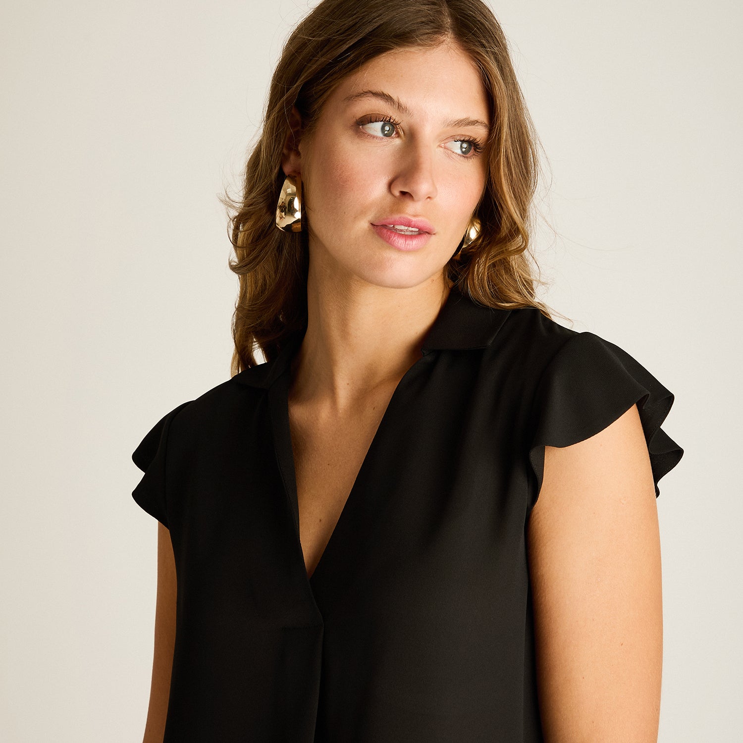 Blusa Negra Manga Corta