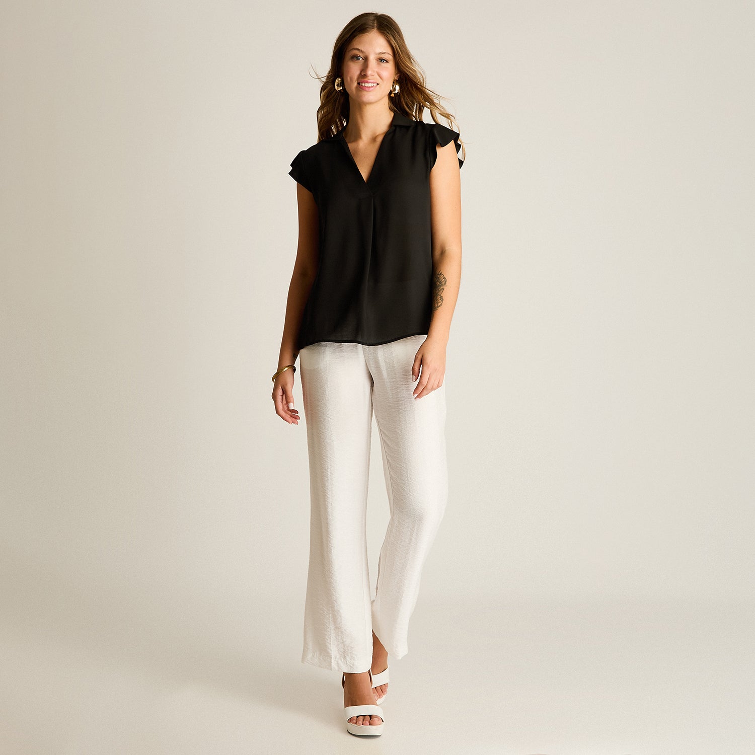 Blusa Negra Manga Corta