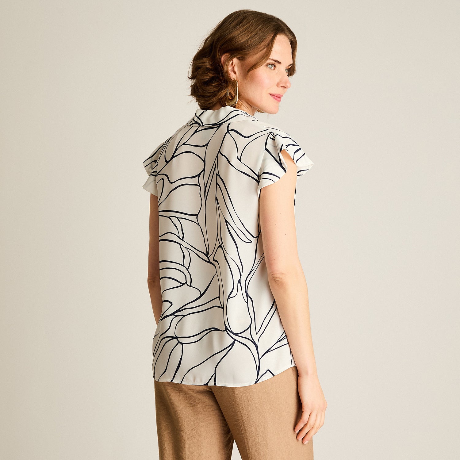 Blusa Azul Manga Corta