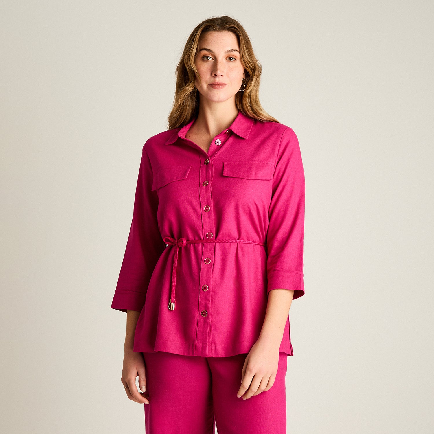 Blusa Fucsia con Lazo