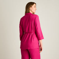 Blusa Fucsia con Lazo