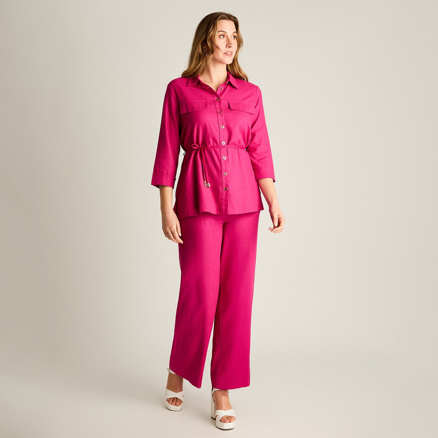 Blusa Fucsia con Lazo