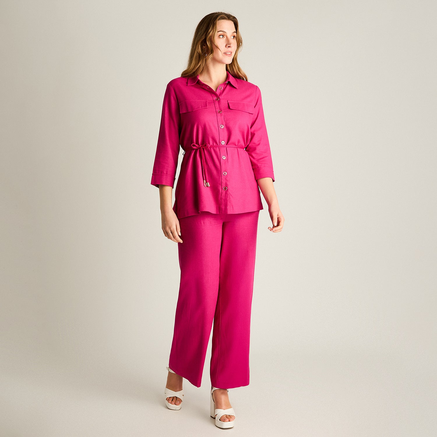 Blusa Fucsia con Lazo