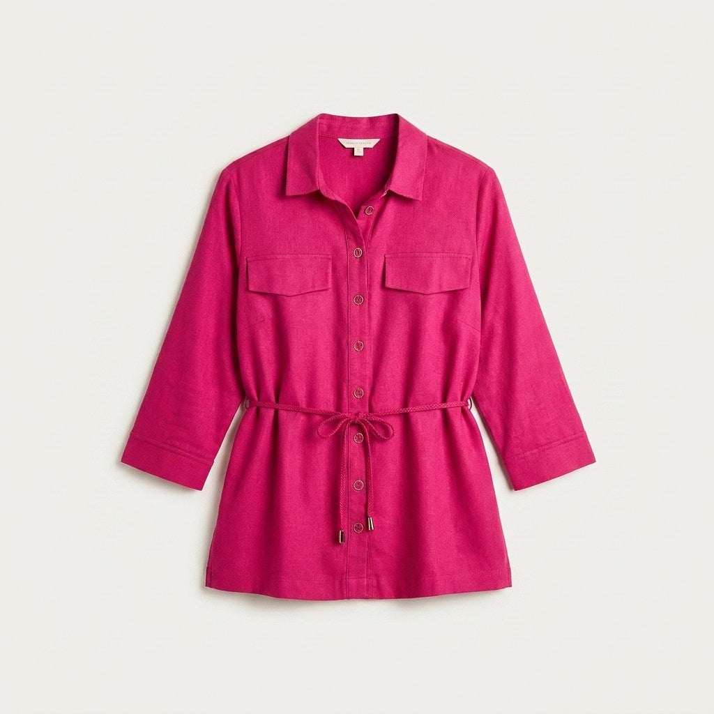 Blusa Fucsia con Lazo en plano