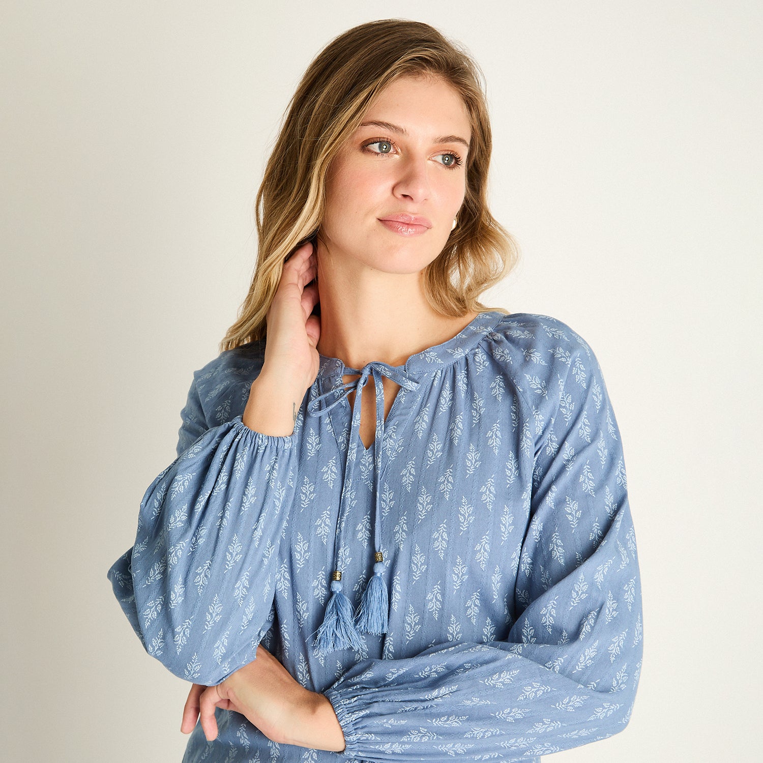 Blusa Indigo con Amarre