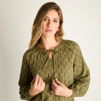 Blusa Verde con Amarre