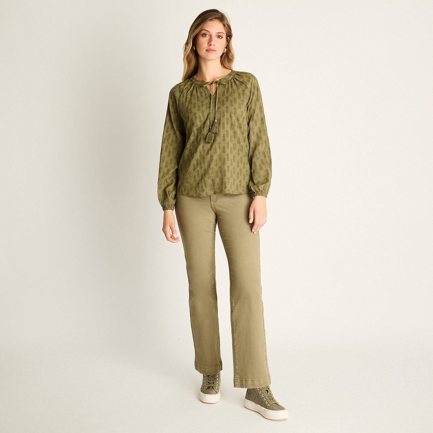 Blusa Verde con Amarre