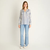 Blusa Blanca con Rayas