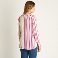 Blusa Magenta con Rayas