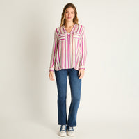 Blusa Magenta con Rayas