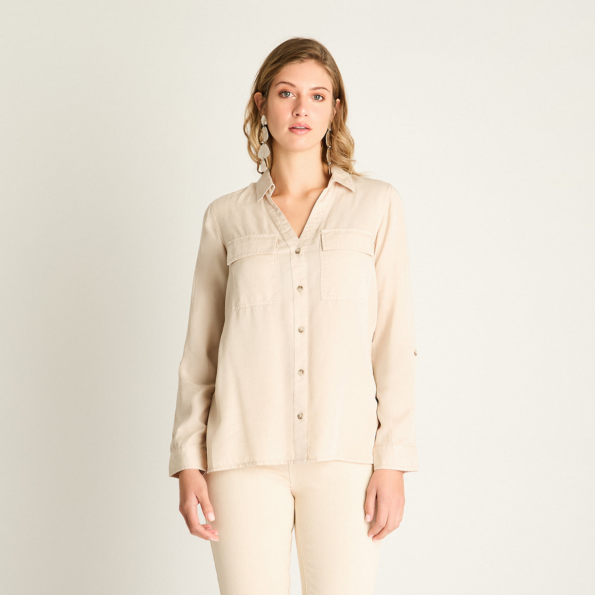 Blusa Beige de Lyocell