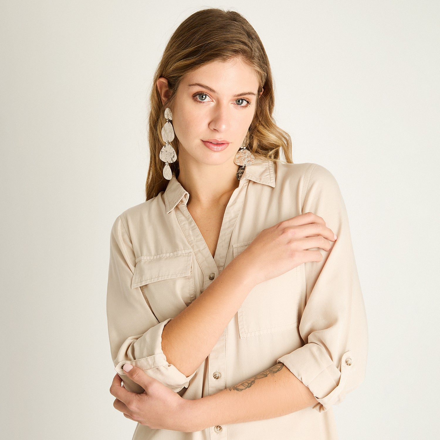 Blusa Beige de Lyocell