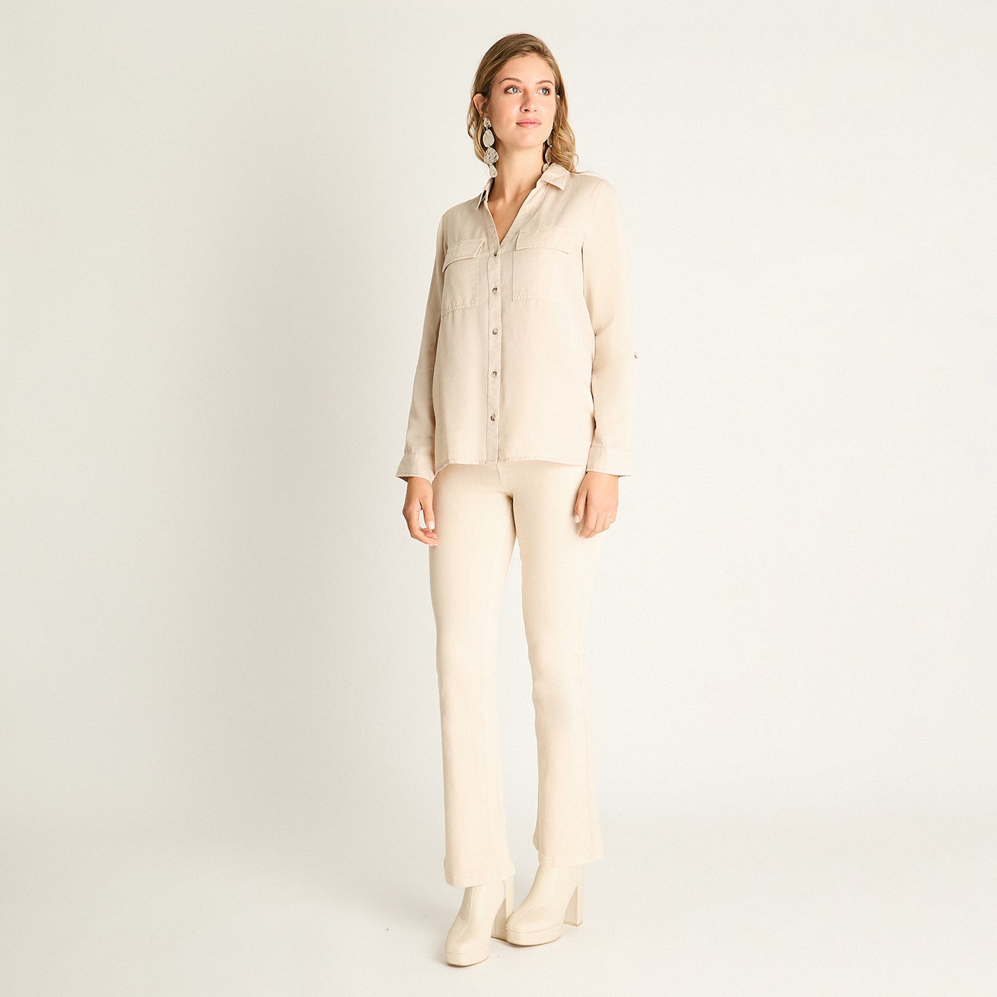 Blusa Beige de Lyocell