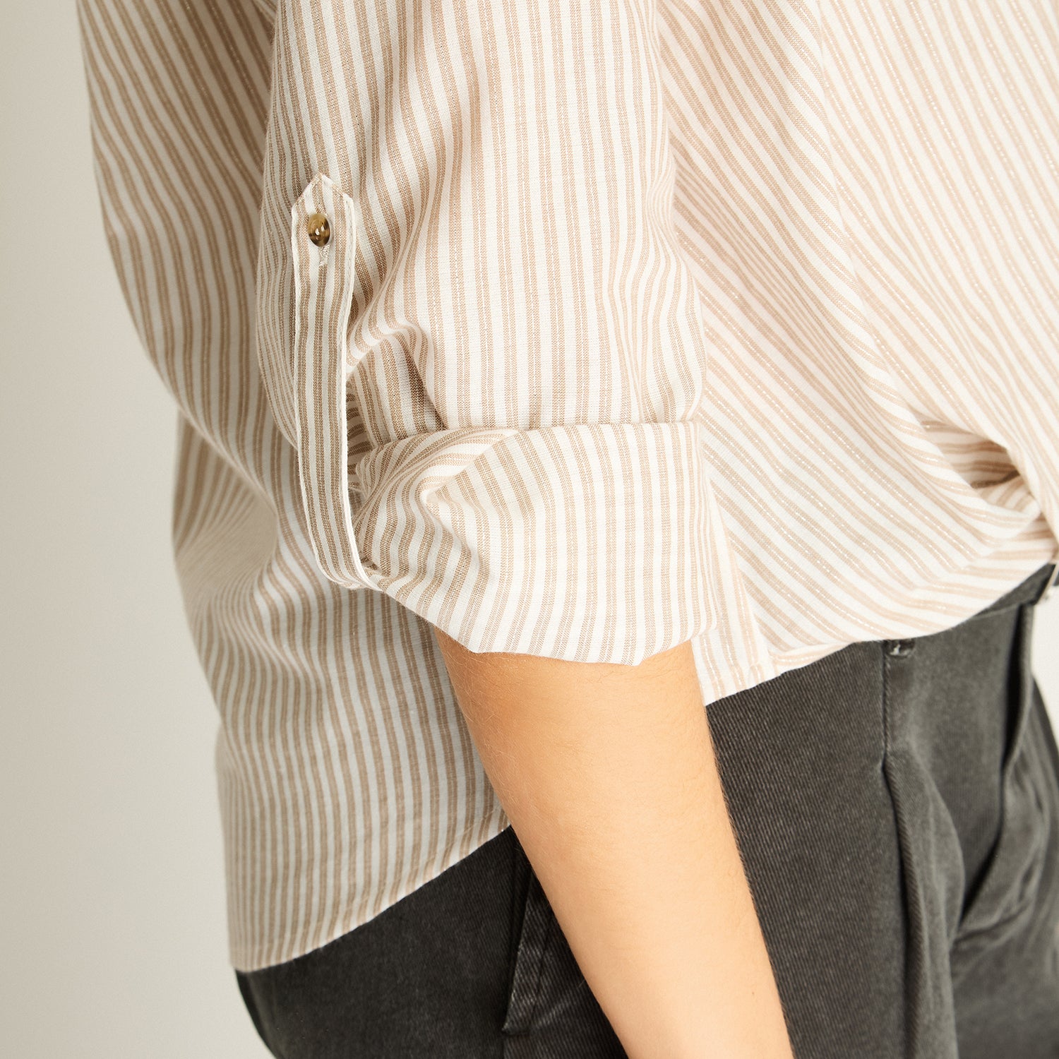 Blusa Beige Rayada