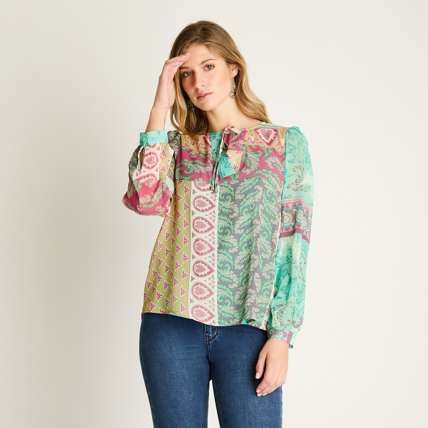Blusa Estampada Magenta