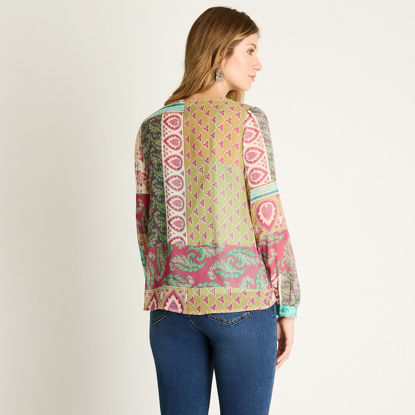 Blusa Estampada Magenta