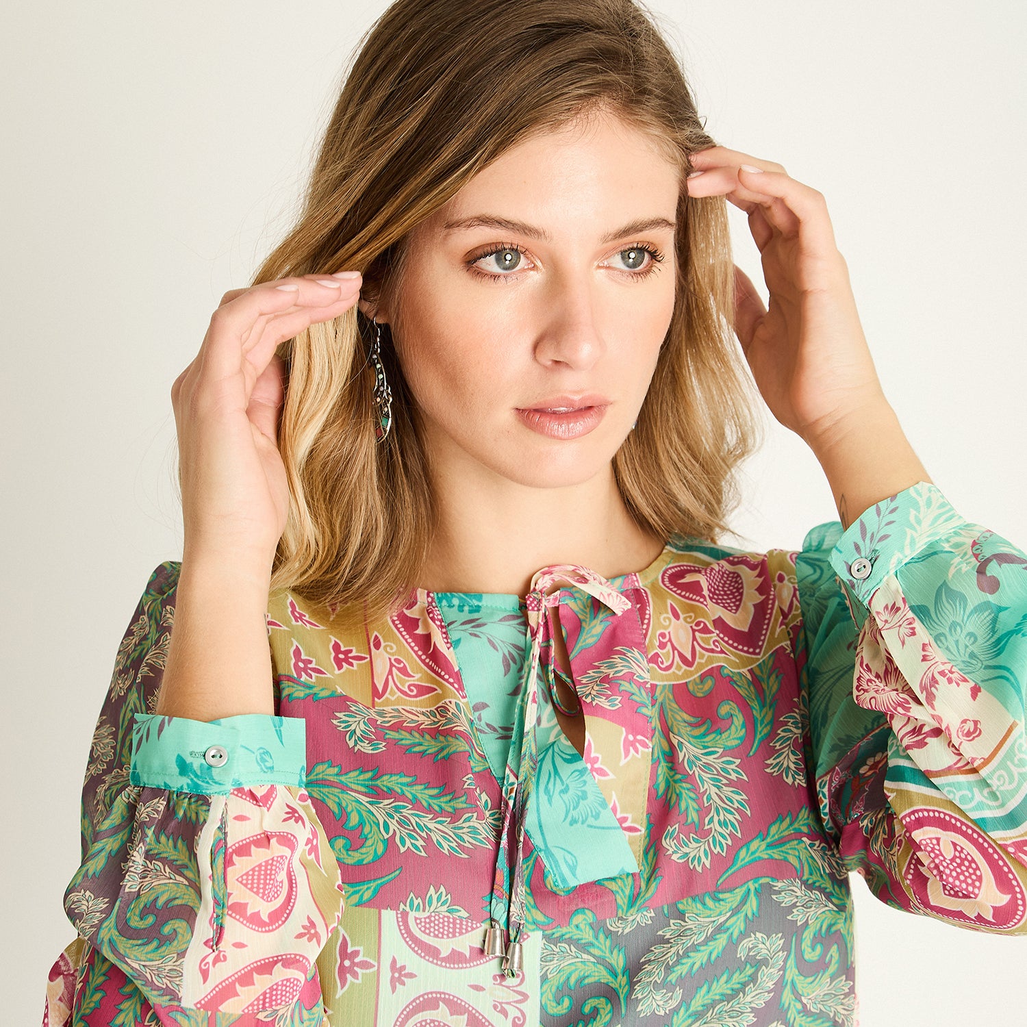 Blusa Estampada Magenta