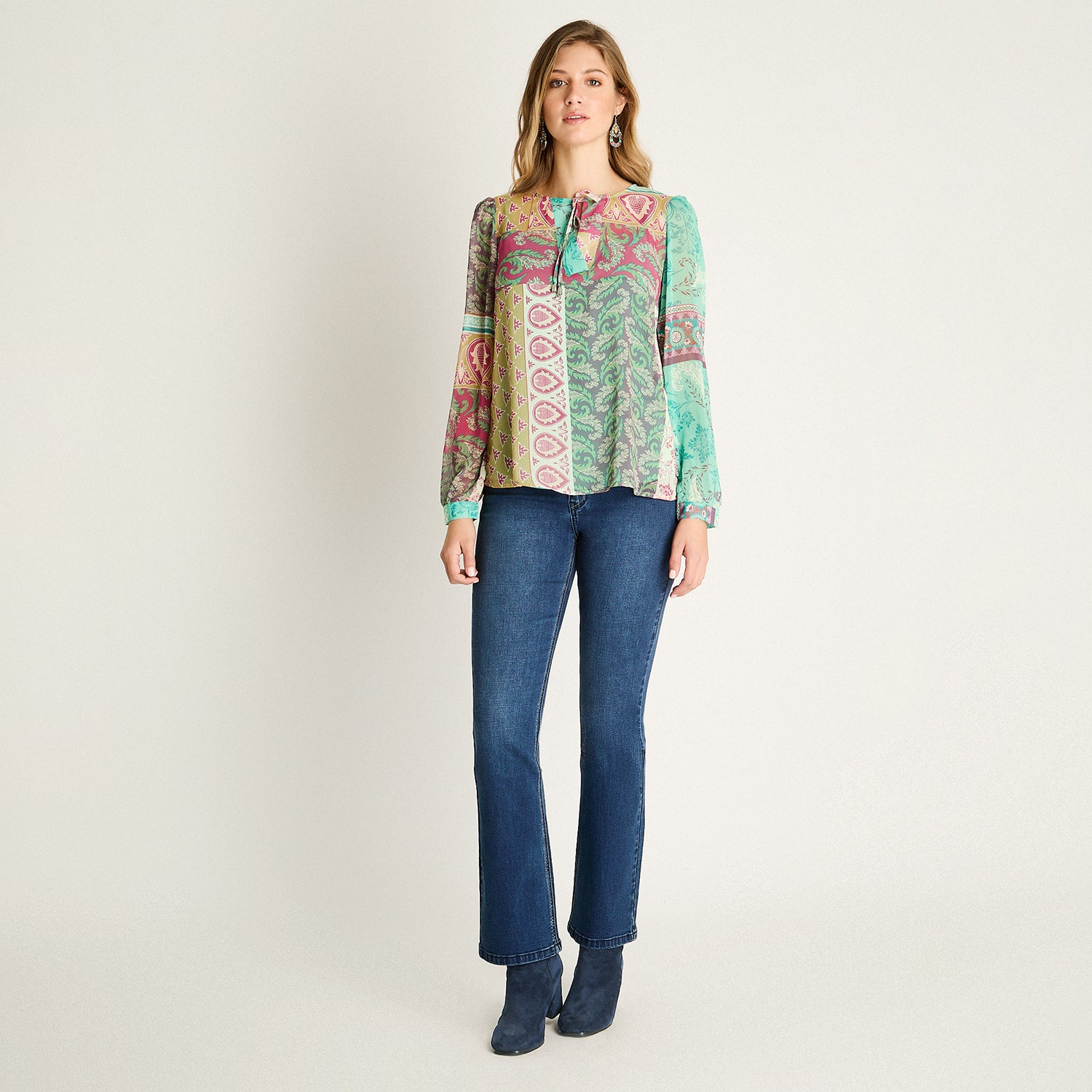 Blusa Estampada Magenta