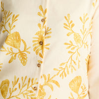 Blusa Crudo Manga Larga No Elasticado Sin Forro Calce Normal