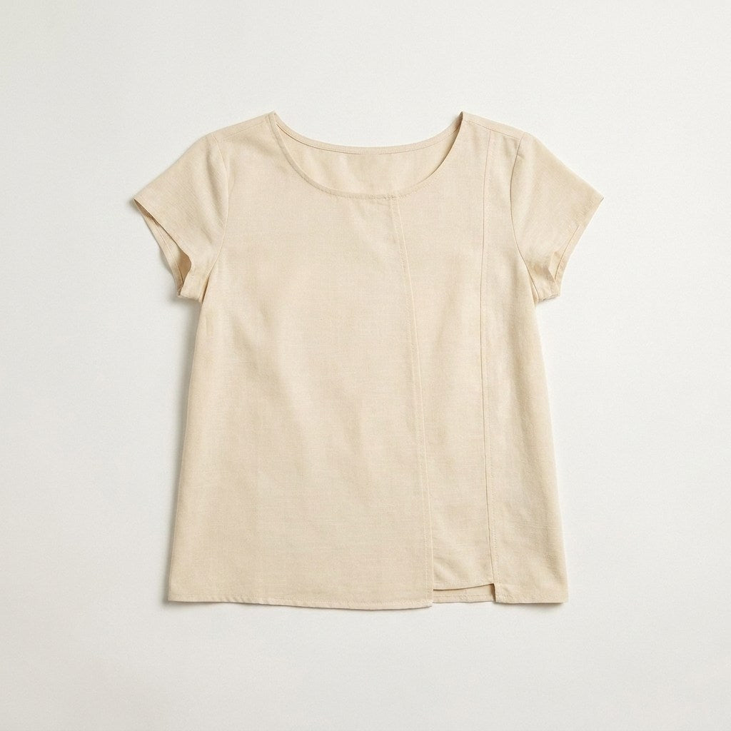 Blusa Arena Manga Corta No Elasticado Calce Holgado en plano