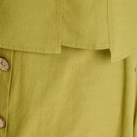 Blusa Verde Manga Corta No Elasticado Sin Forro Calce Holgado