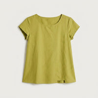 Blusa Verde Manga Corta No Elasticado Calce Holgado en plano
