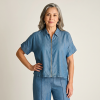 Blusa Azul Denim en modelo adulta