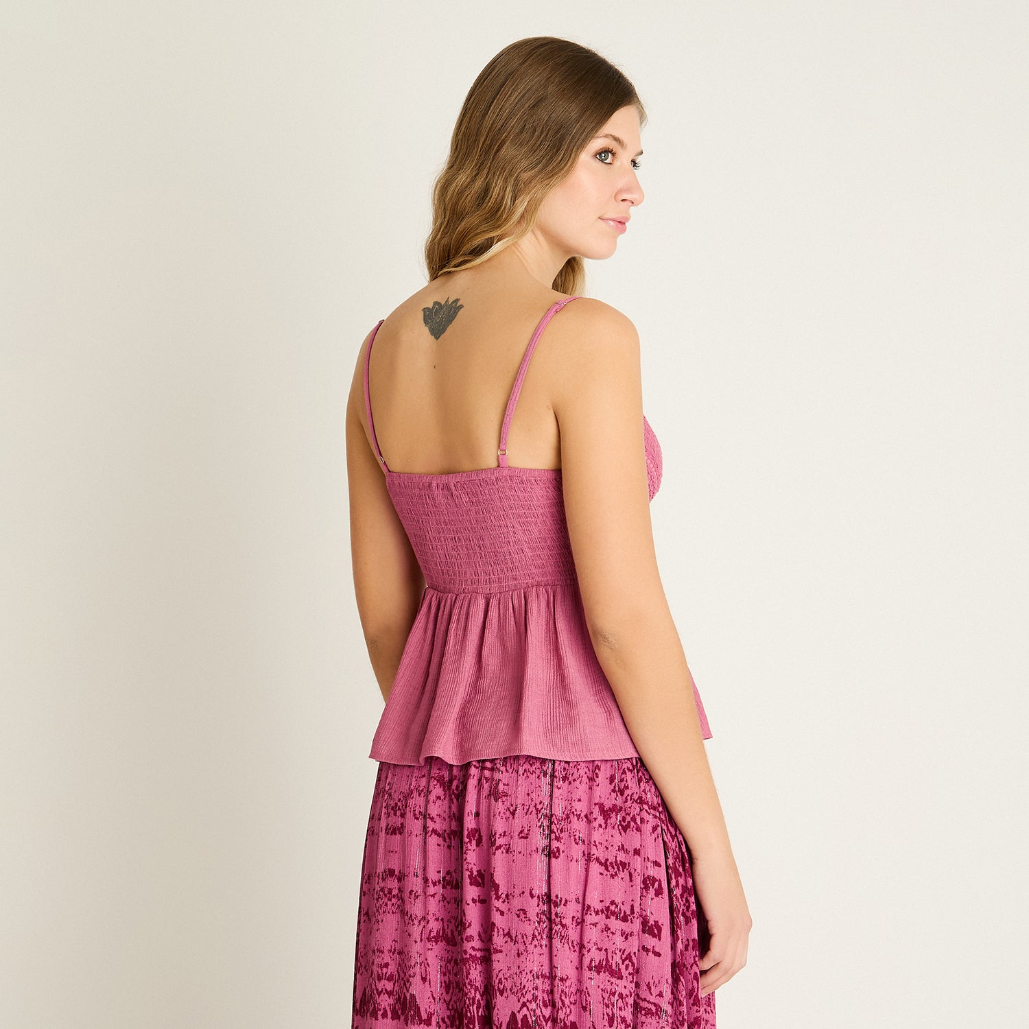 Blusa Rosa Sin Mangas