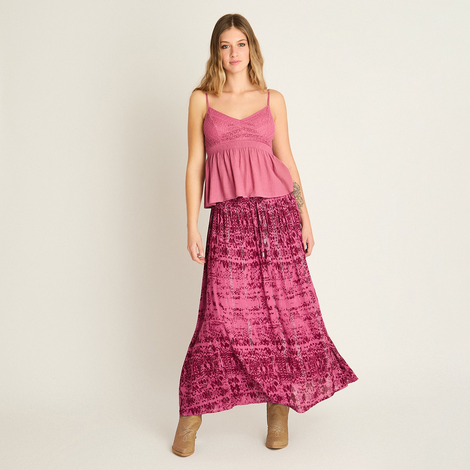 Blusa Rosa Sin Mangas