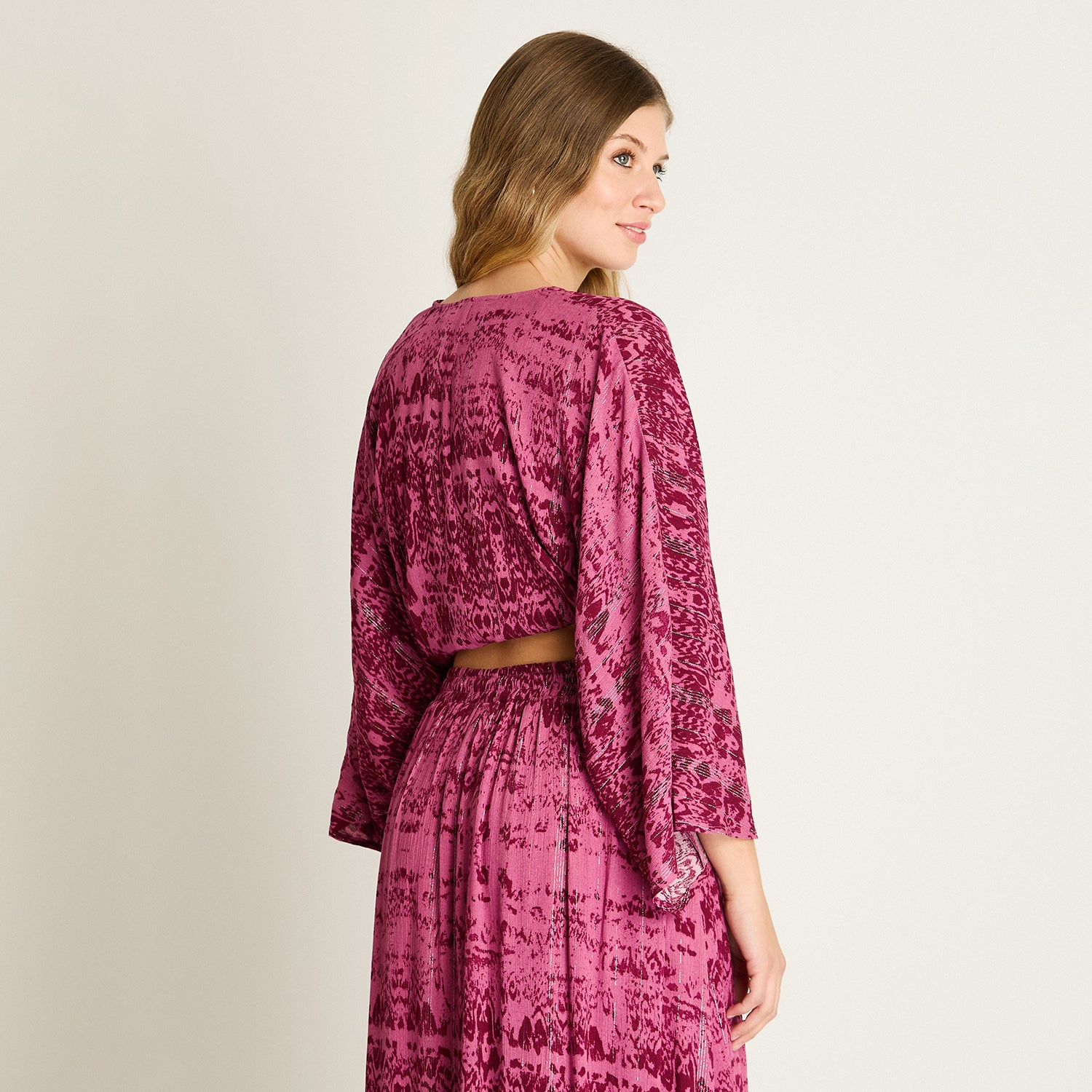 Blusa Rosa Amarre Frontal