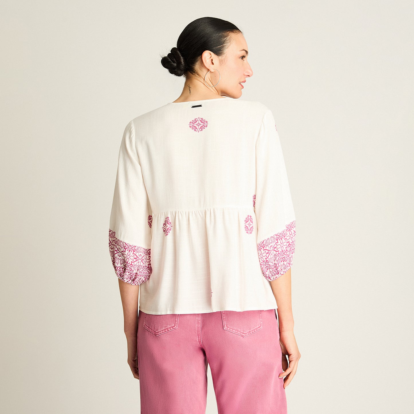 Blusa Crudo Diseño Étnico