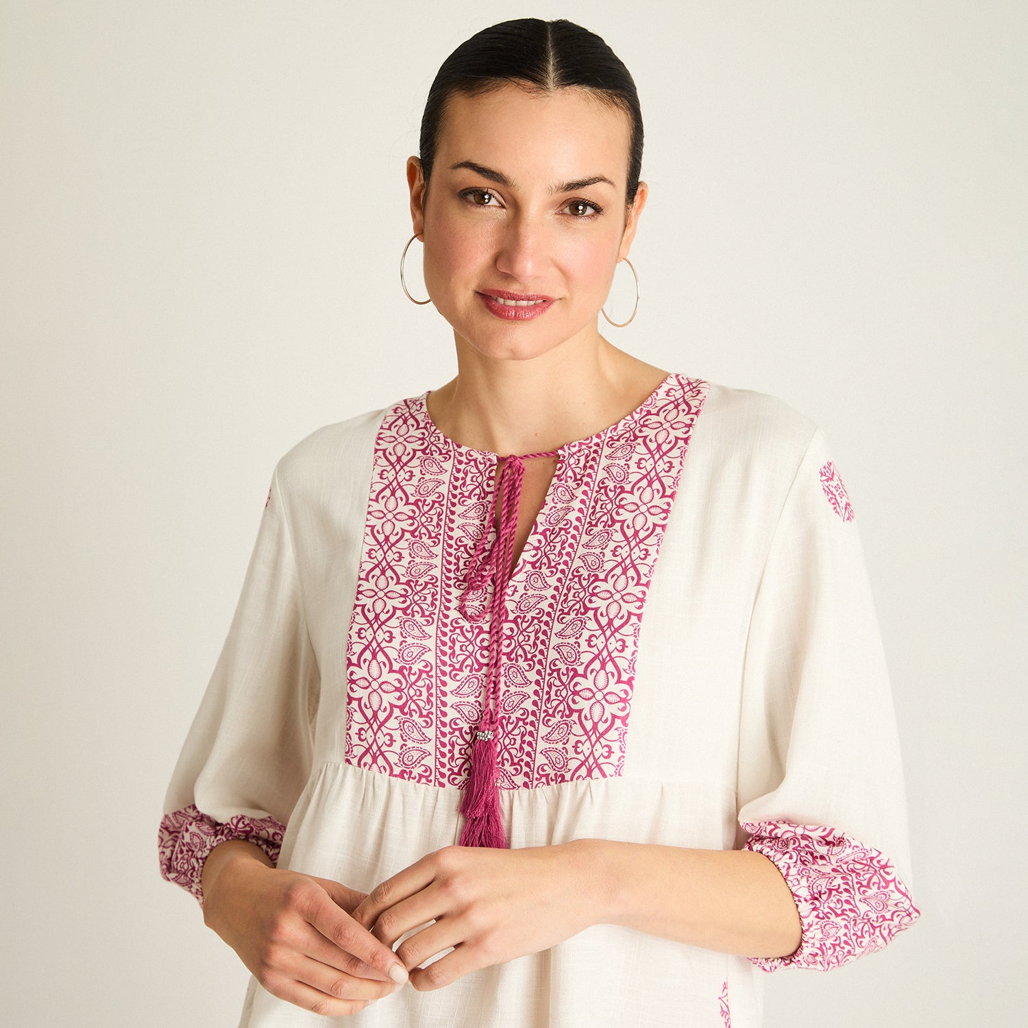 Blusa Crudo Bordado Étnico