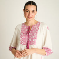 Blusa Crudo Diseño Étnico