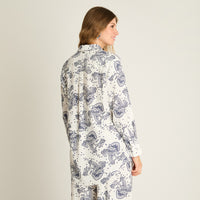 Blusa Blanco Estampado Mediterráneo