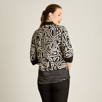 Blusa Arena Manga 3/4 Elasticidad Nula Sin Forro Calce Normal Tela Plano