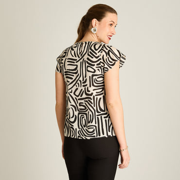 Blusa Arena Manga Corta Elasticidad Nula Sin Forro Calce Normal Tela Plano