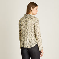 Blusa Pistacho Manga Larga Elasticidad Nula Sin Forro Calce Normal Tela Plano